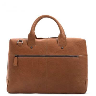 Plevier Rock Basalt Briefcase Business Bag 15.6 Inch Cognac