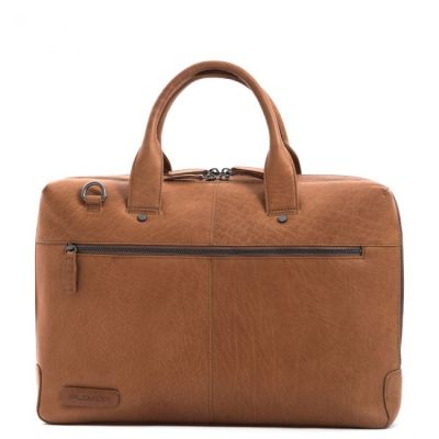 Plevier Rock Flint Briefcase Business bag 15.6 Inch Cognac