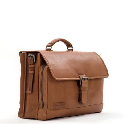 Plevier Rock Quartz Briefcase 15.6 Inch Cognac #4