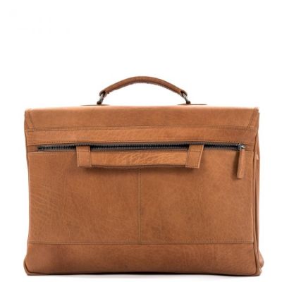 Plevier Rock Quartz Briefcase 15.6 Inch Cognac #3