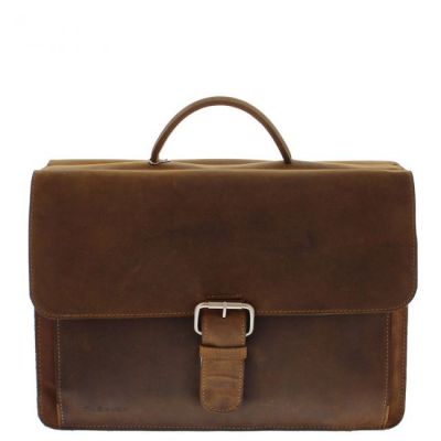 Plevier Retro Newton Briefcase 15.6 Inch Brown