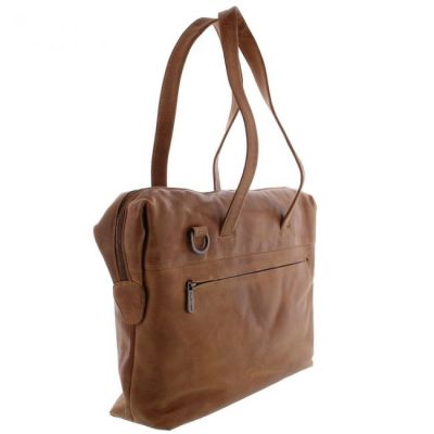 Plevier Cure Caithness Women's Shoulder Bag 15.6 Inch Cognac #4