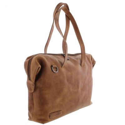 Plevier Cure Caithness Women's Shoulder Bag 15.6 Inch Cognac #3