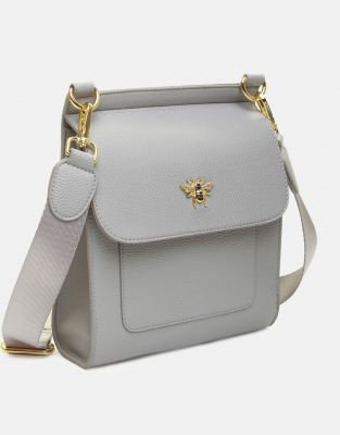 Grey Alice Wheeler London  Bloomsbury Cross Body Post Bag #2