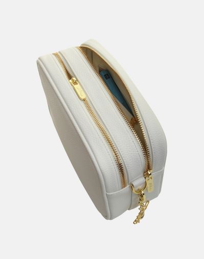 Alice Wheeler London Soho Dual Compartment Camera Cross Body Bag White (Pattern Strap) #2