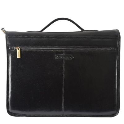 Ashwood Chelsea Double Gusset Laptop Briefcase in Black #4