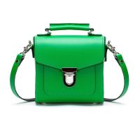 Zatchels Handmade Leather Sugarcube Handbag - Green