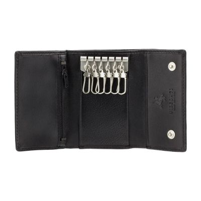 Visconti Leather Key Pouch Wallet Black #2