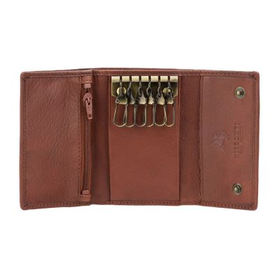 Visconti Leather Key Pouch Wallet Brown #2