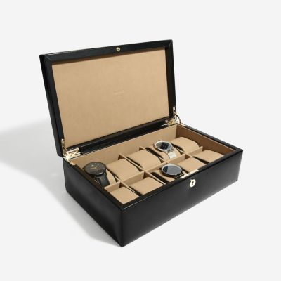 Dulwich Black Leather 10 Piece Watch Box #2