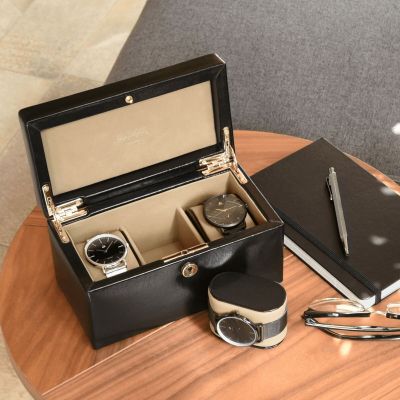 Dulwich Black Leather 10 Piece Watch Box #3