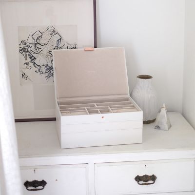 Stackers Supersize Jewellery Box White & Rose Gold #2