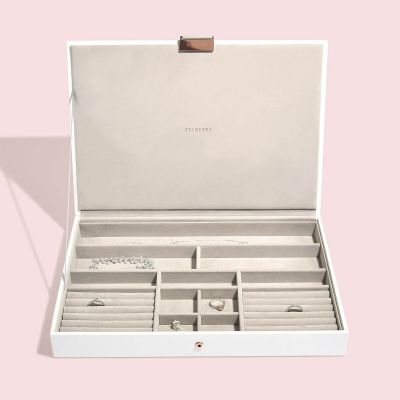 Stackers Supersize Jewellery Box White & Rose Gold #4