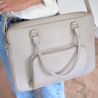 Stackers Laptop Bag Taupe #6