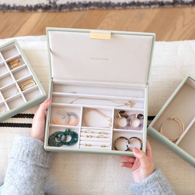 Stackers Classic Jewellery Box Sage Green #2