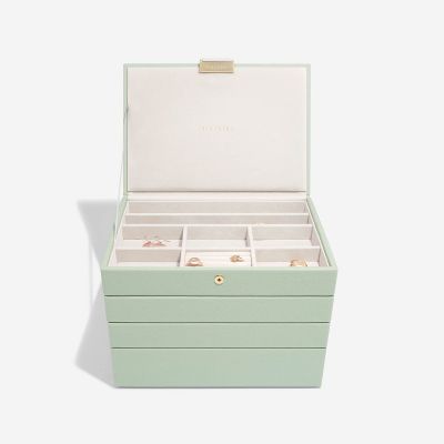 Stackers Classic Jewellery Box Set of 4 Sage Green #2