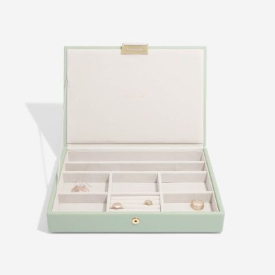 Stackers Classic Jewellery Box Set of 4 Sage Green #3