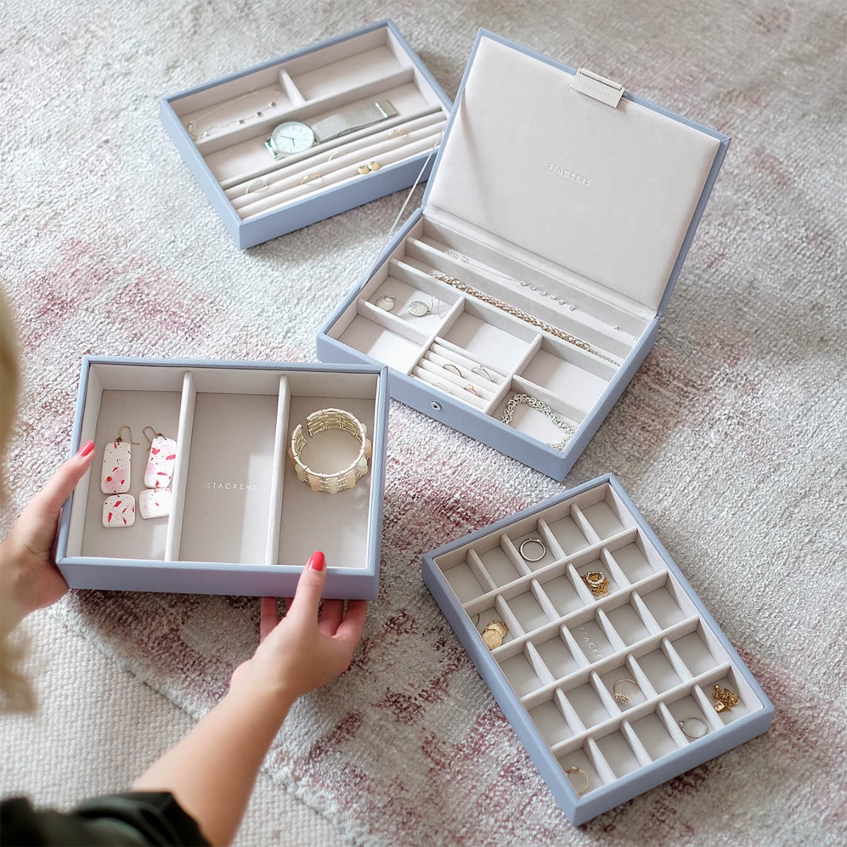 stackers lavender mini jewellery box — Facets Jewellery