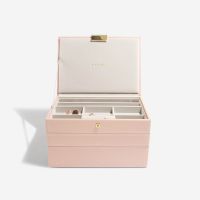 Stackers Blush & Champagne Gold Classic Jewellery Box Pink