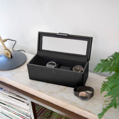 Stackers 4 Piece Watch Box Black #2