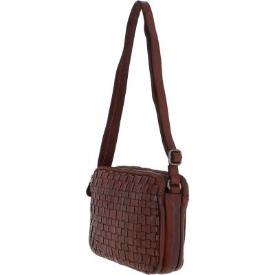 Ashwood Leather 3 section Woven Handbag in Cognac #2