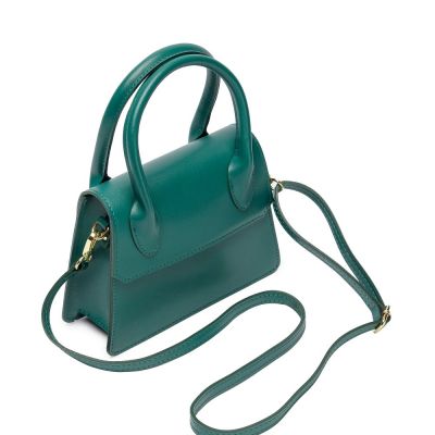 Elie Beaumont Duo Bag in Italian Green Leather #3
