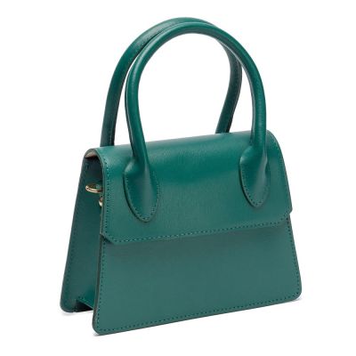 Elie Beaumont Duo Bag in Italian Green Leather #4