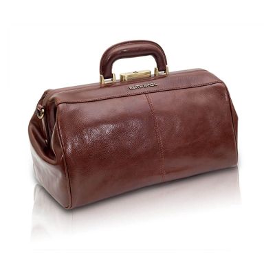 Elite Bags Traditional Brown Leather Gladstone Doctor's Bag