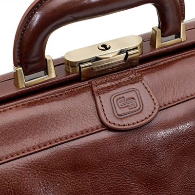 Elite Bags Traditional Brown Leather Gladstone Doctor's Bag #6
