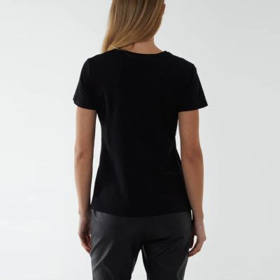 H Mcilroy London Animal Heart Diamante T-Shirt in Black #2