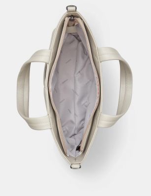 Yoshi Hampton Leather Multiway Grab Bag Warm Grey #4