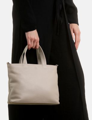 Yoshi Hampton Leather Multiway Grab Bag Warm Grey #5