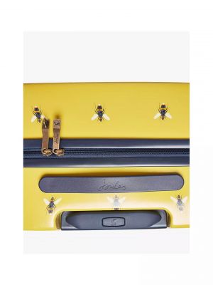 Joules Botanical Bee 53.5cm 4-Wheel Cabin Case - Yellow #7