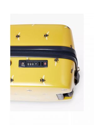 Joules Botanical Bee 75.5cm 4-Wheel Large Suitcase - Yellow #8