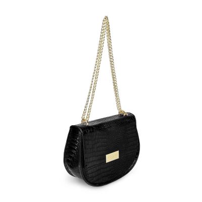 Katie Loxton Celine Faux Croc Saddle Bag Black #3