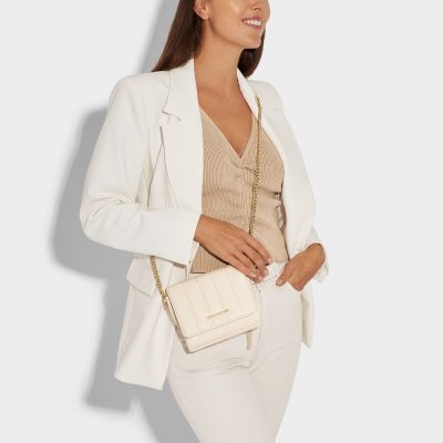 Katie Loxton Kendra Quilted Crossbody Bag in Oyster #4