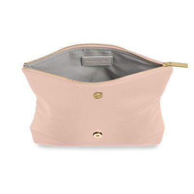 Katie Loxton Alise Soft Pebble Fold Over Clutch  Blush Pink #2