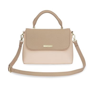 Katie Loxton Talia Two Tone Messenger Bag Taupe And Nude Pink #1