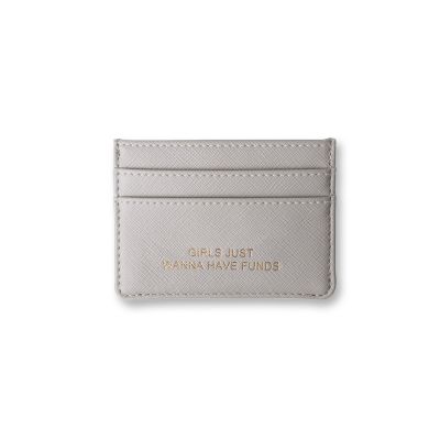 Katie Loxton Card Holder Girls Just Wanna Have Funds Grey #1