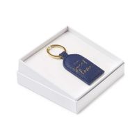 Katie Loxton Beautifully Boxed Sentiment Keyring Home Sweet Home Navy