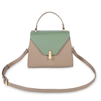 Katie Loxton Casey Top Handle Bag Sand And Mint Green #1