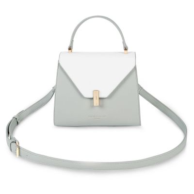 Katie Loxton Casey Top Handle Bag Grey And White #1