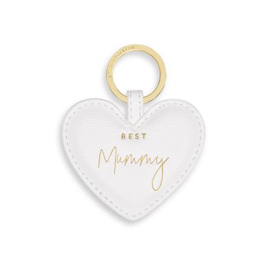 Katie Loxton  Beautifully Boxed Sentiment Heart Keyring Best Mummy White #2
