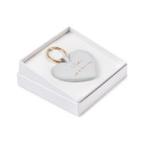 Katie Loxton Beautifully Boxed Sentiment Heart Keyring Mum In A Million Grey