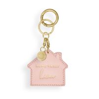 Katie Loxton Chain Keyring Home Sweet Home Pink