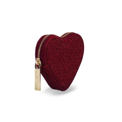 Katie Loxton Glittery Heart Shape Coin Purse Red #2