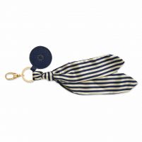 Katie Loxton Carrie Scarf Keyring Bag Charm Navy Stripe