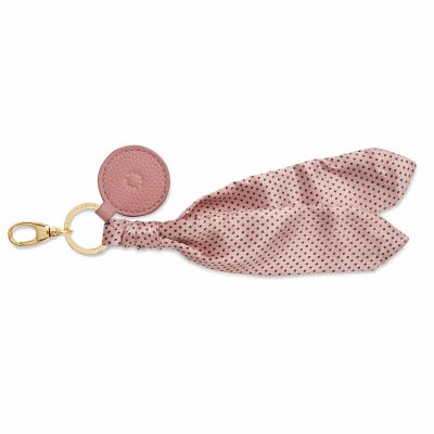 Katie Loxton Carrie Scarf Keyring Bag Charm Pink Spot #1
