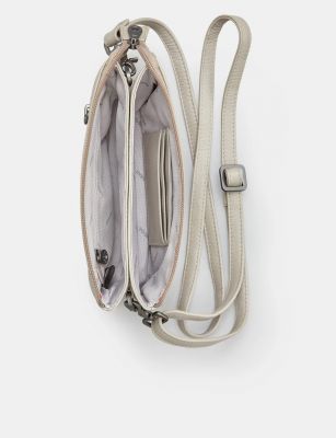 Yoshi Logan Leather Mulitway Cross Body Bag Warm Grey #4