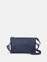 Yoshi Logan Leather Mulitway Cross Body Bag Navy